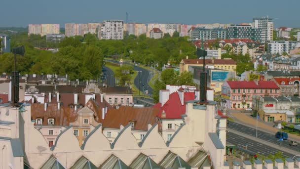 Panorama de verano de la ciudad de Lublin en Polonia, Europa - material de archivo de alta calidad — Vídeos de Stock