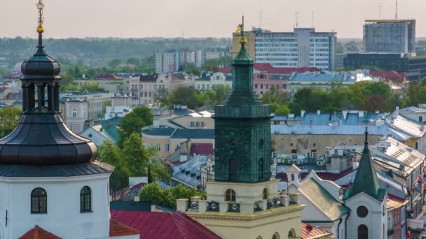 Προβολή της παλιάς πόλης στο Lublin από ψηλά στην Πολωνία — Αρχείο Βίντεο