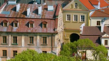 Polonya, Avrupa 'daki Lublin şehrinin yaz manzarası - yüksek kaliteli stok görüntüleri