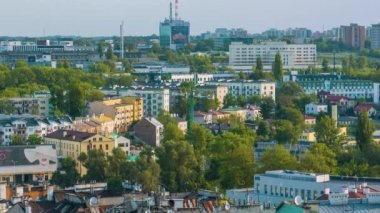 Polonya, Avrupa 'daki Lublin şehrinin yaz manzarası - yüksek kaliteli stok görüntüleri
