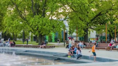 Polonya, Lublin 'deki Litvanya Meydanı' nda Çeşme