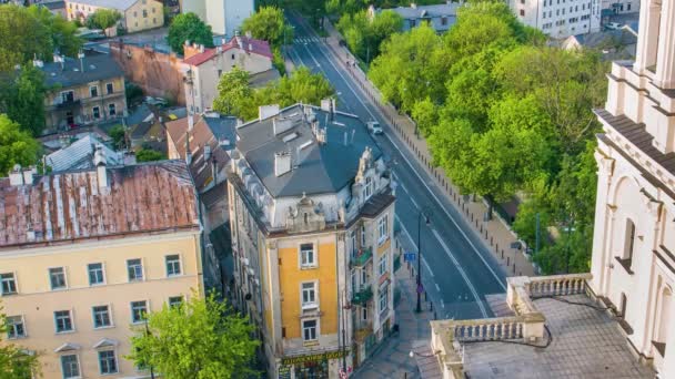 Summer panorama of city of Lublin in Poland, Europe - high quality stock footage — Stock Video