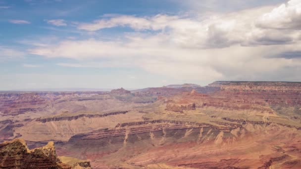 Moln rör sig över Grand Canyon — Stockvideo