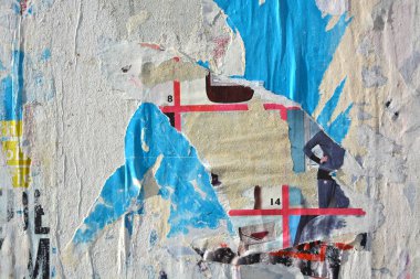 Posterler yırtık soyut