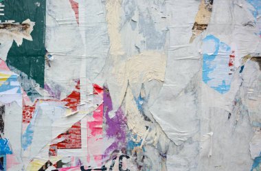 Posterler yırtık soyut