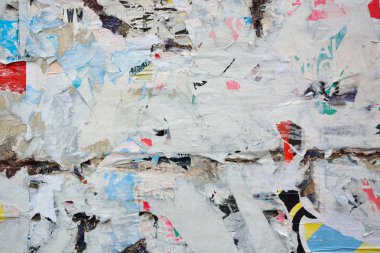 Posterler yırtık soyut