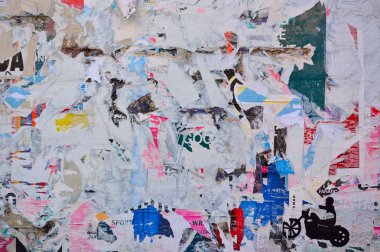 Posterler yırtık soyut