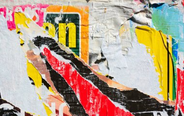 Posterler yırtık soyut