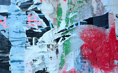 Posterler yırtık soyut