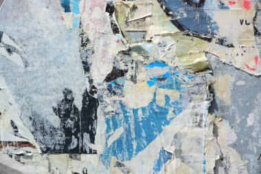 Posterler yırtık soyut