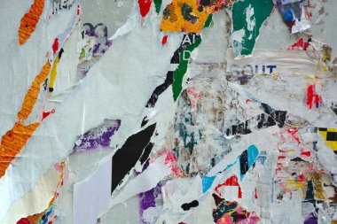 Posterler yırtık soyut