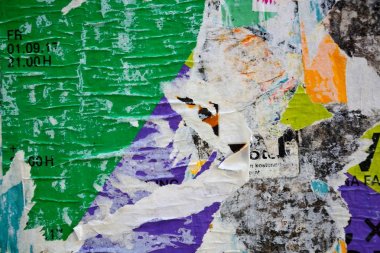 Posterler yırtık soyut