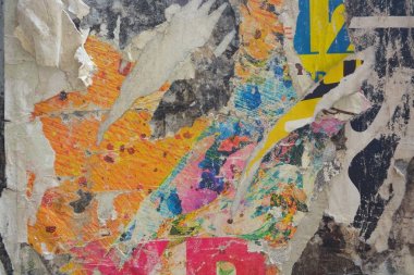 Posterler yırtık soyut