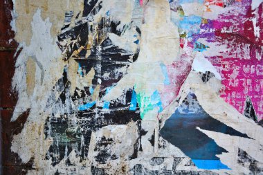 Posterler yırtık soyut