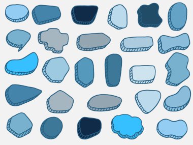 doodle stil konuşma balonları topluluğu