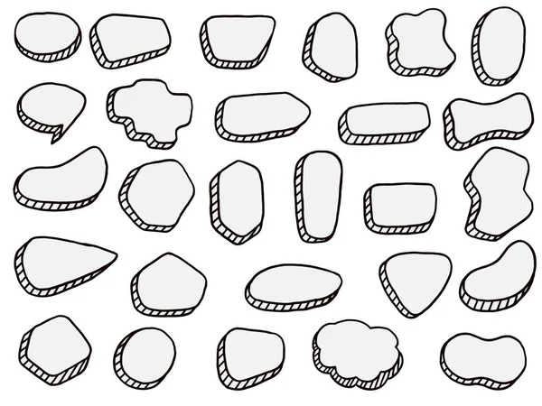 낙서 스타일 연설 거품의 컬렉션 — 스톡 벡터