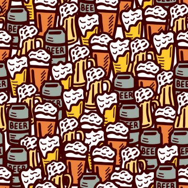 çizilmiş bira sorunsuz arka plan el
