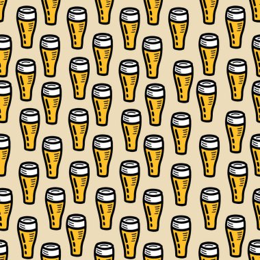 bir bira Tema seamless modeli