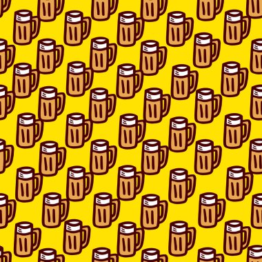 bir bira Tema seamless modeli