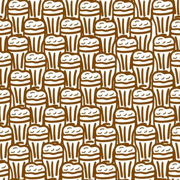 Motif sans couture sur un thème de bière — Image vectorielle