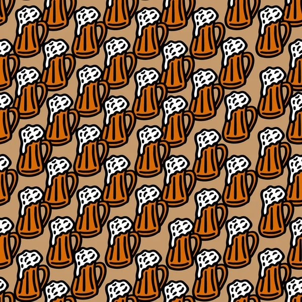 seamless pattern on a beer theme
