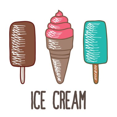 dondurma doodle Icon Set