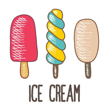 dondurma doodle Icon Set