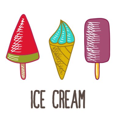 dondurma doodle Icon Set