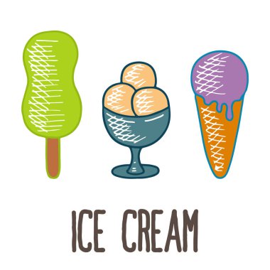 dondurma doodle Icon Set