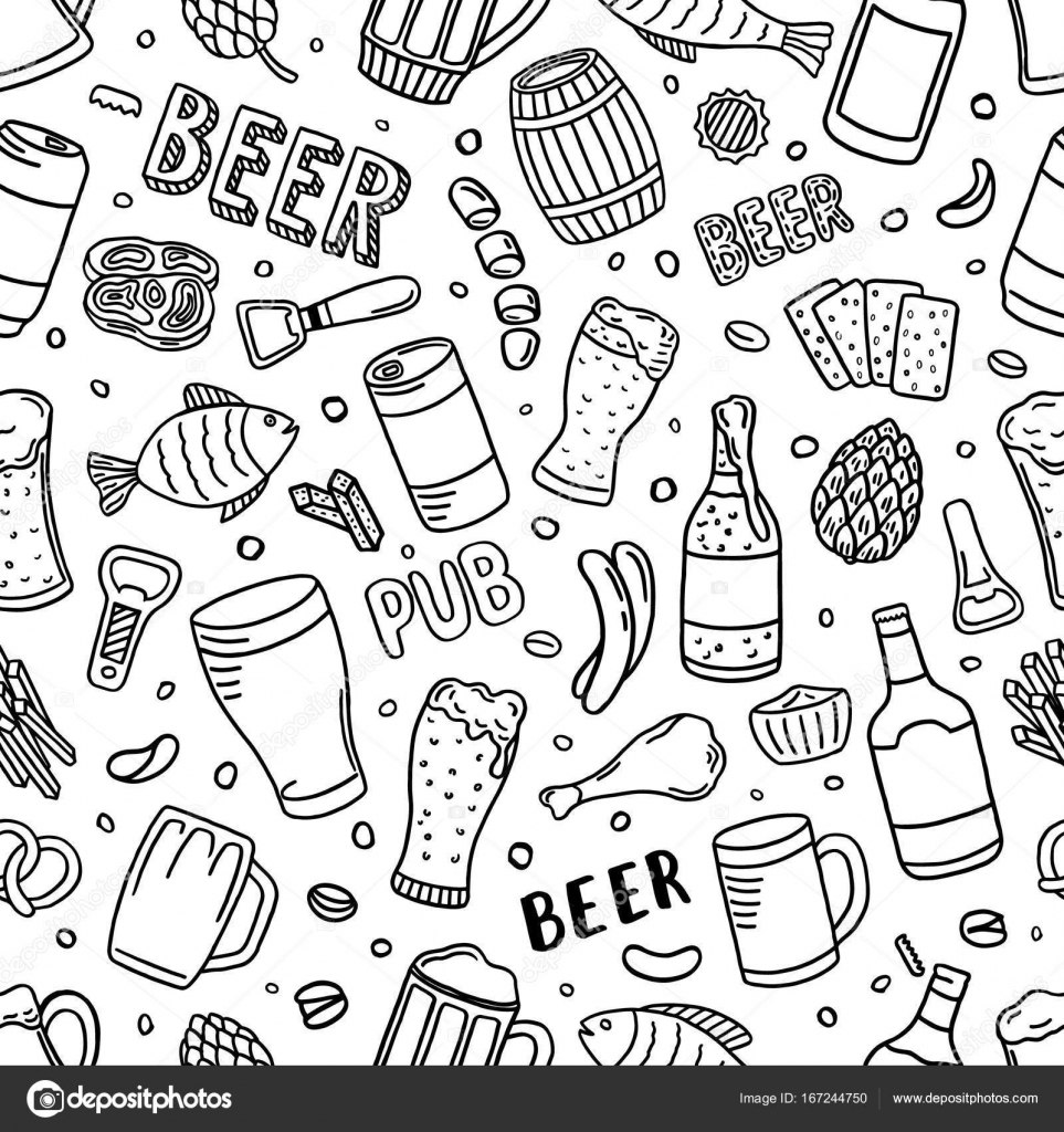 Download Seamless Beer Background Stock Vector C Vitalkaka 167244750 Yellowimages Mockups