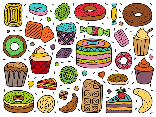 Vector set of sweets — Stock Vector