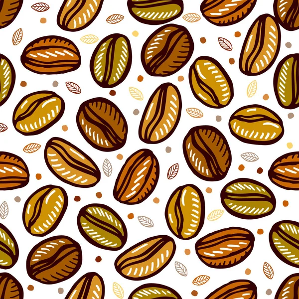 seamless pattern with coffee beans