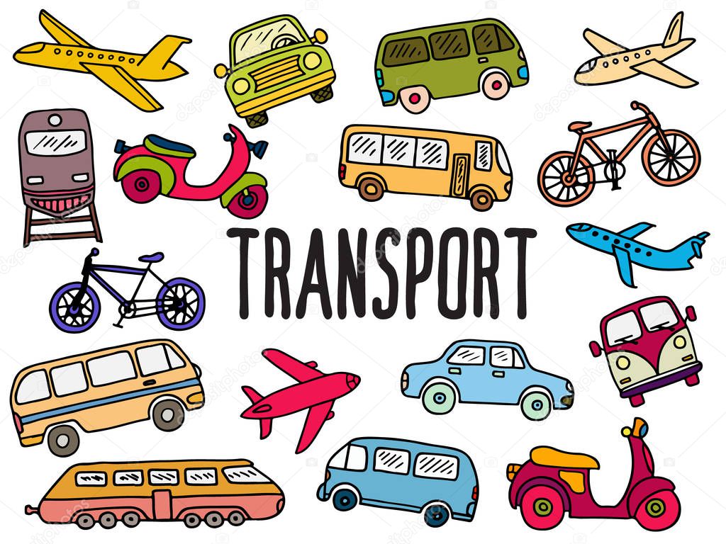 doodle set with transport