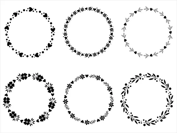 Vector handgezeichnete florale Rahmen — Stockvektor