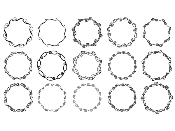 Векторний вінтажний набір круглих кадрів Векторна Графіка