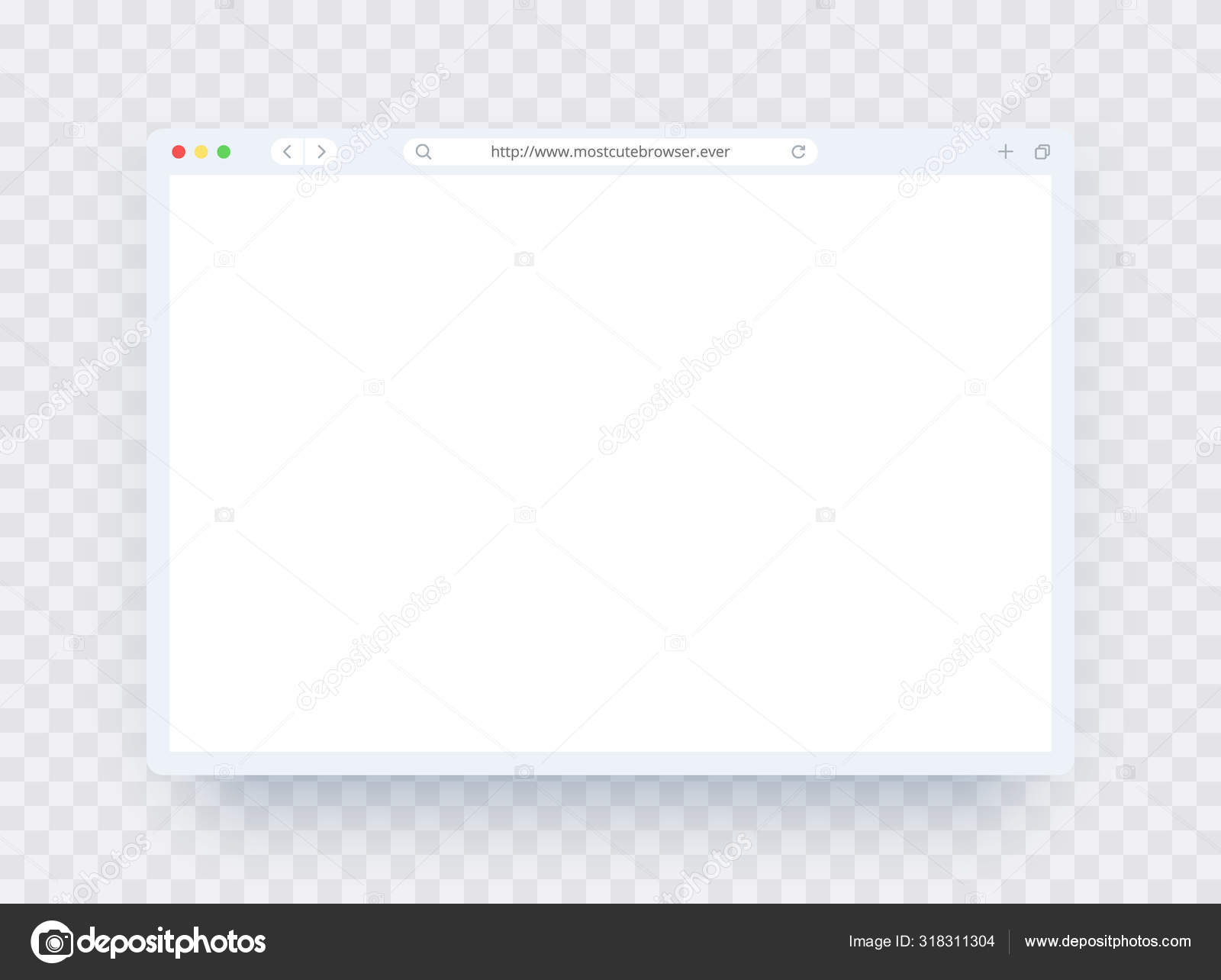 Download Browser Window Template In Light Theme For Website Laptop And Computer Browser Window Empty Page Concept For Desktop Pad And Smartphone Vector Mockup For Show Website In Internet Vector Image By C