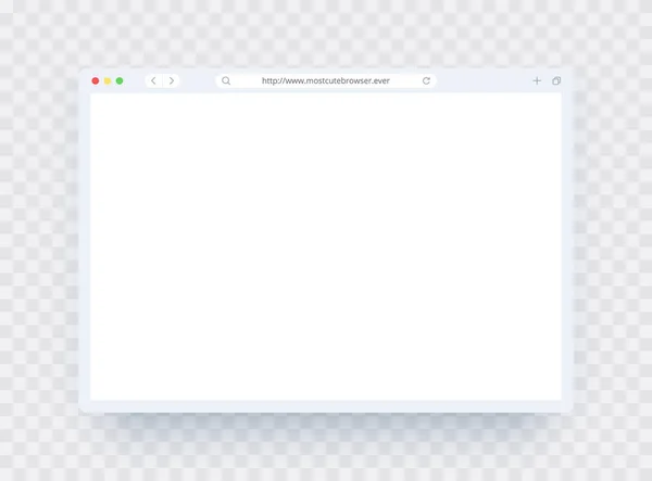 Modèle de fenêtre de navigateur dans le thème de la lumière pour le site Web, ordinateur portable et ordinateur. Fenêtre de navigateur page vide concept pour ordinateur de bureau, pad et smartphone. Modélisation vectorielle pour le site web du spectacle sur Internet . — Image vectorielle