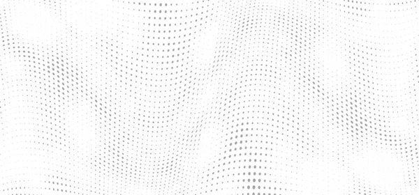 Halftone background. Abstract wave dotted template, grey gradient for poster, wallpaper, music flyer, website and banner. Pop art textured background with dot and circle. Vector illustration. — ストックベクタ