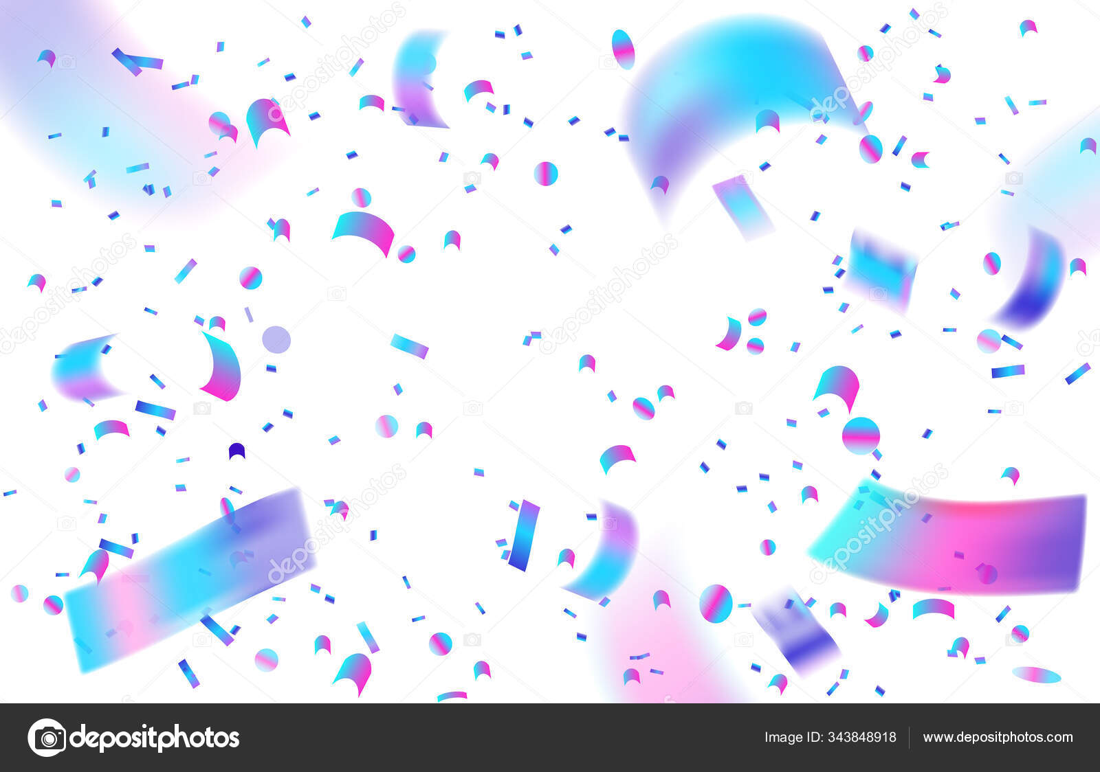 Image vectorielle Confettis holographiques sur fond blanc. Modèle festif en  couleurs fluo pour illustration de fête, surprise, cadeau, invitation d' anniversaire . par ©viktoria.nm - 343848918, image size:1600x1124