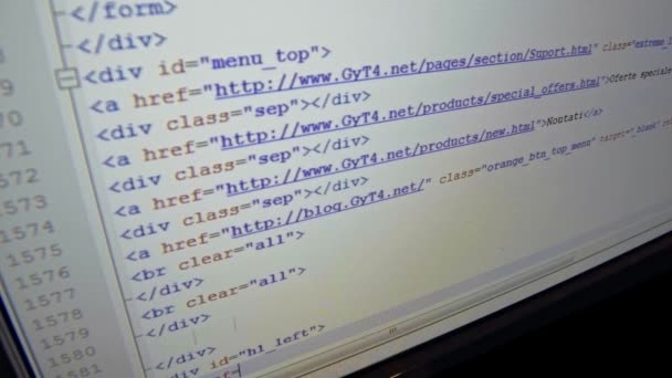 Code Auf Dem Computerbildschirm — Stockvideo