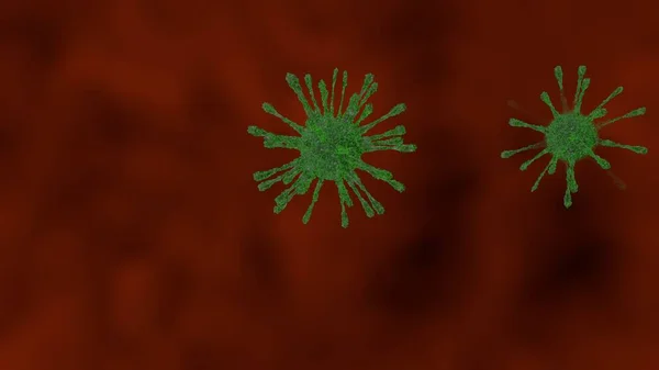 Virus Och Bakterier Bakterier Cellinfekterade Organismer — Stockfoto