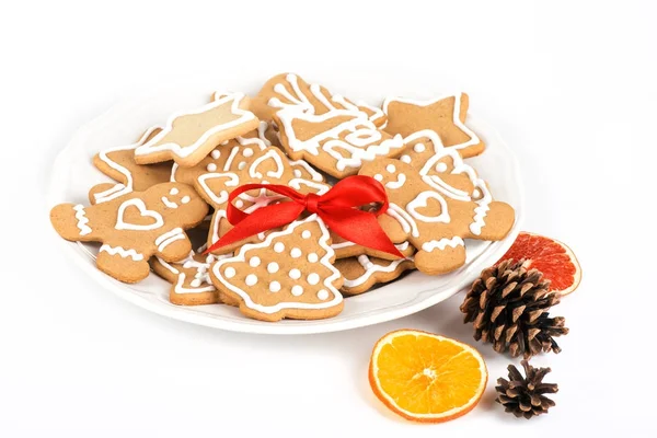 Biscoitos de Natal com decoração — Fotografia de Stock