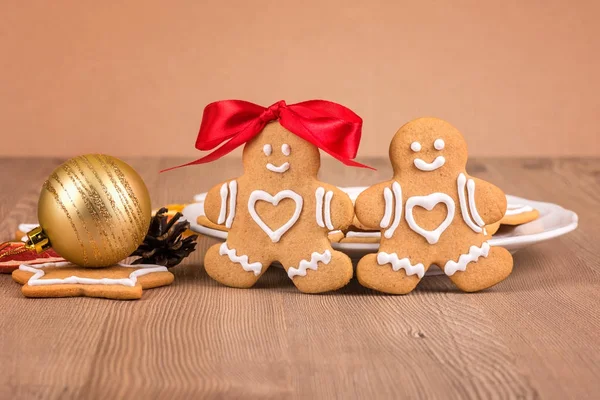 Biscoitos de Natal com decoração — Fotografia de Stock