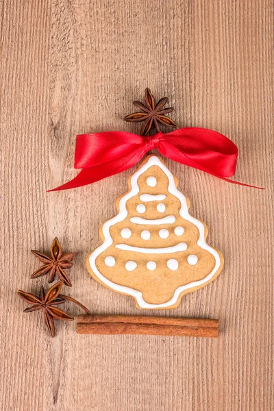 Biscotti Natale Con Decorazione Natura Morta Con Biscotti Natale Decorati — Foto Stock