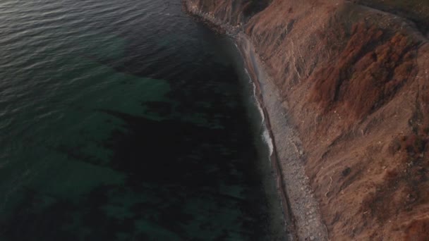 Vol Drone Lever Soleil Dessus Phare Cape Emine Entouré Par — Video