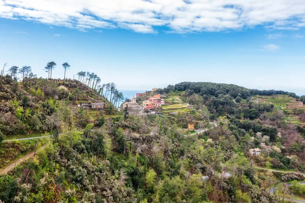 Krásný Výhled Částí Ligurského Pobřeží Oblasti Cinque Terre — Stock fotografie