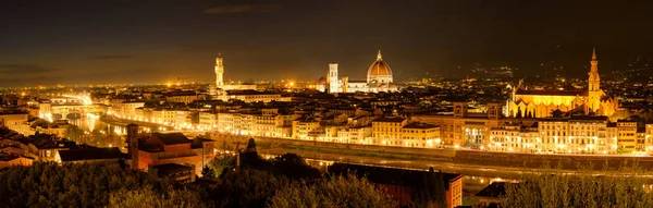 Firenze Aprile 2019 Incredibile Vista Notturna Panoramica Sulla Città Firenze — Foto Stock