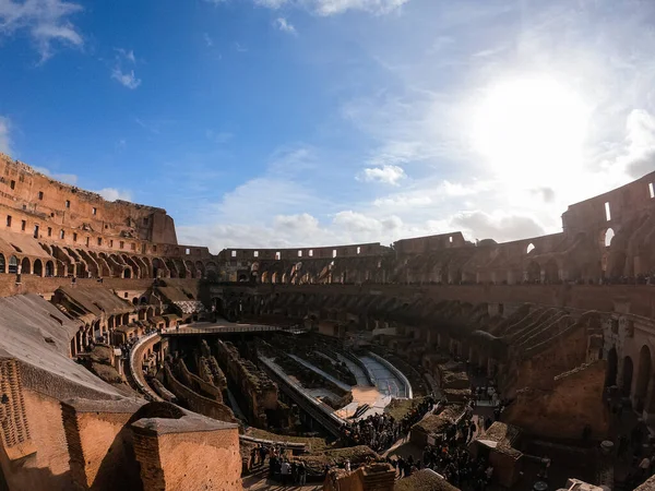 Колізей Всередині Країни Вранці Римі Італія Небесний Вид Чистий День — стокове фото