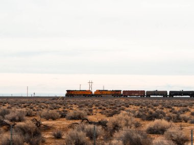 Güneşli bir günde Mojave tatlısına giden yol..