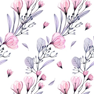 Çiçeksiz suluboya desen. Çapraz çizgilerde küçük pembe güller ve kır çiçekleri. Soyut el çizimi illüstrasyon. Düğün tasarımı için arkaplan, yüzey, tekstil, duvar kağıdı